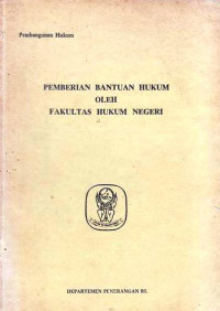 Pembelian Bantuan Hukum Oleh Fakultas Hukum Negeri