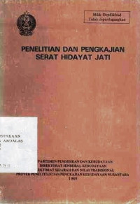 Penelitian Dan Pengkajian Serat Hidayat Jati