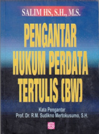 Pengantar Hukum Perdata Tertulis (BW)