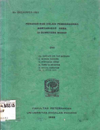 Peranan KUD Dalam Pembangunan Masyarakat Desa di Sumatera Barat