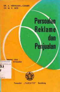 Persoalan Reklame Dan Penjualan