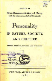 Personality In Nature  Society  and Culture