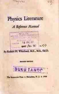 Physics literature A Reference manual