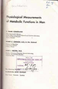 Physiological Measurements Of Metabolic Functions In Man