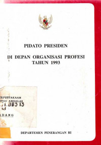 Pidato Presiden Di Depan Organisasi Profesi Tahun 1993