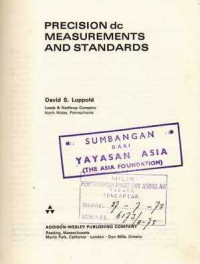 Precision dc Measurements And Standards  David S. Luppold