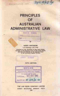 Principles of Australian Administrative Law