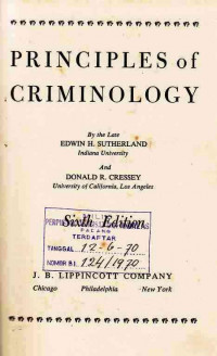 Principles of criminolgy