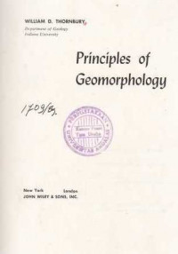 Principles of Geomorphology