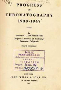 Progress In Chromatography 1938-1947