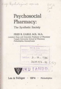 Psychosocial Pharmacy  The Synthetic Society