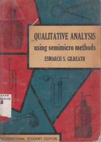 Qualitative Analysis Using Semimicro Methods