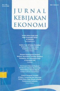 Jurnal kebijakan ekonomi: 5 artikel