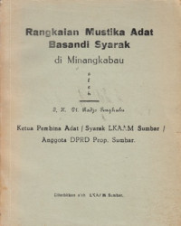 Rangkaian Mustika Adat Basandi Syarak Di MinangKabau