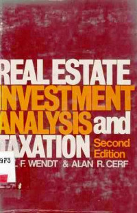 Real Estate Invesment Analysis And Taxation