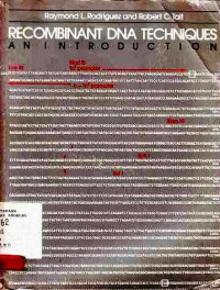 Recombinant DNA Techniques  An Introduction