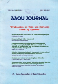 AAOU Journal : Evaluation on Open and Distance Learning Systems