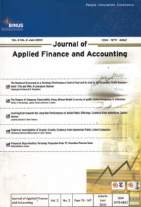 Jurnal of Applied Finance and Accounting Vol. 2 No. 2 Juni 2010 : Pengaruh Biaya Kualitas Terhadap Penjualan Pada PT. Guardian Pharma Tama