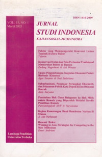 Jurnal Studi Indonesia Kajian Sosial-Humaniora : 7 Artikel