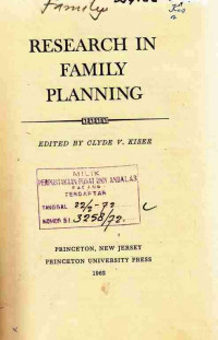 Research In Family Planning