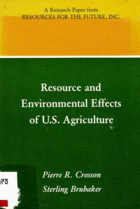 Resource and Environmental Effects of U.S. Agriculture