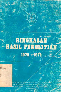 Ringkasan Hasil PEnelitian 1978- 1979