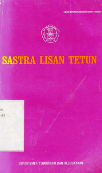 SASTRA Lisan Tentun / I nyoman Suarjana