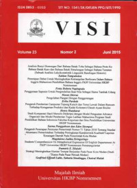 Majalah Ilmiah VISI 9 artikel Vol. 23, No. 2, Juni 2015