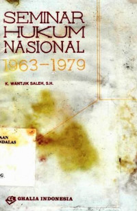 Seminar Hukum Nasional 1963-1979