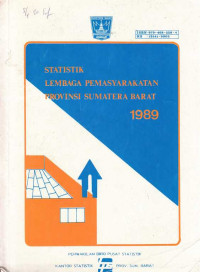 Statistik Lembaga Permasyarakatan Provinsi Sumatera Barat 1989