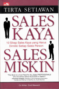 Sales Kaya Sales Miskin : 10 Sikap Sales kaya yang harus dimiliki setiap sales Person