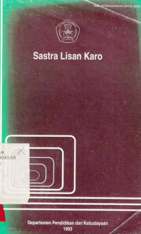 Sastra Lisan Karo / PPPB,Peraturen Sukapiring et.al