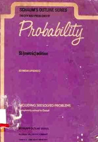 Schaum's outline series   theory and problems of probality