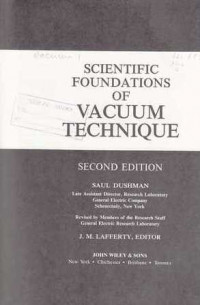 Scientific Foundation Of Vacuum Technique