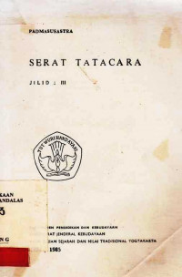 Serat tatacara jilid III / Padmasusastra