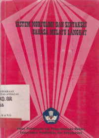 SISTEM Morfologi Dan Sintaksis Bahasa Melayu Langkat / Syahron Lubis et.al.