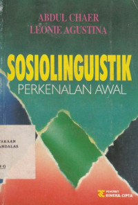 Sosiolinguistik : Suatu Pengantar