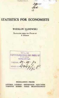 Statistics For Economists