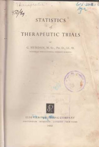 Statistics Of Therapeutic Trials