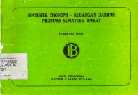 Statistik Ekonomi - Keuangan  Daerah Propinsi Sumatera Barat Februari 1993