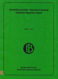 Statistik Ekonomi - Keuangan Daerah Provinsi Sumatera Barat Juni 1995