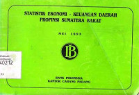 Statistik Ekonomi - Keuangan  Daerah Propinsi Sumatera Barat Mei 1993