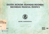 Statistik Ekonomi - Keuangan Indonesia Indonesian Financial Statistics Vol. XX No. 1 Januari 1988