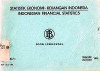 Statistik Ekonomi - Keuangan Indonesia Indonesian Financial Statistics November 1988 Vol. XXI No. 11