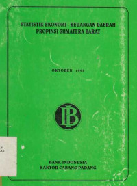 Statistik Ekonomi - Keuangan Daerah Provinsi Sumatera Barat Oktober 1995