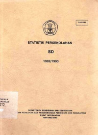 Statistik Persekolahan SD 1992/1993