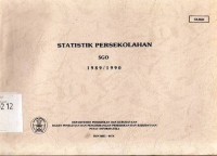 Statistik Persekolahan SGO 1989/1990