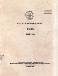 Statistik Persekolahan SMEA 1992/1993