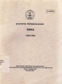 Statistik Persekolahan SMKK 1992/1993