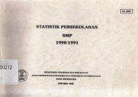 Statistik Persekolahan SMP 1990/1991